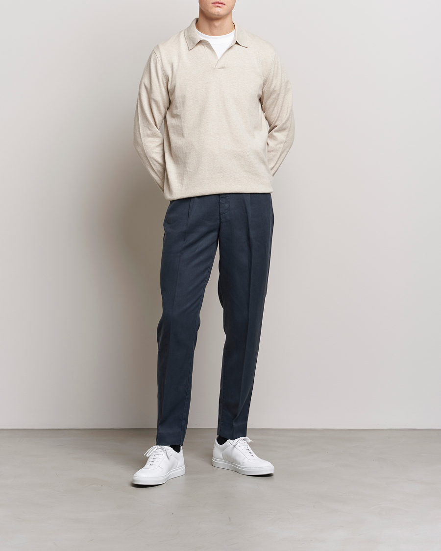 Homme | Pantalons | A Day's March | Smart Trouser Tencel Navy
