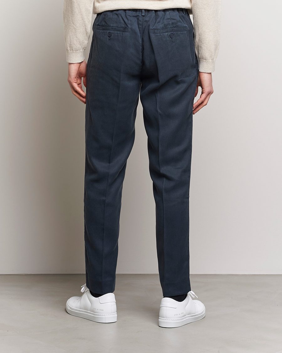 Homme | Pantalons | A Day's March | Smart Trouser Tencel Navy