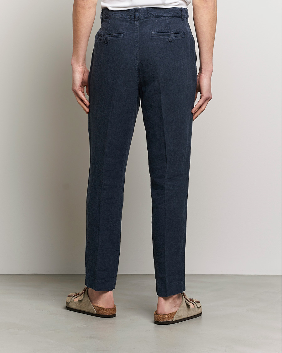Homme | Pantalons | A Day's March | Madu Linen Trouser Navy