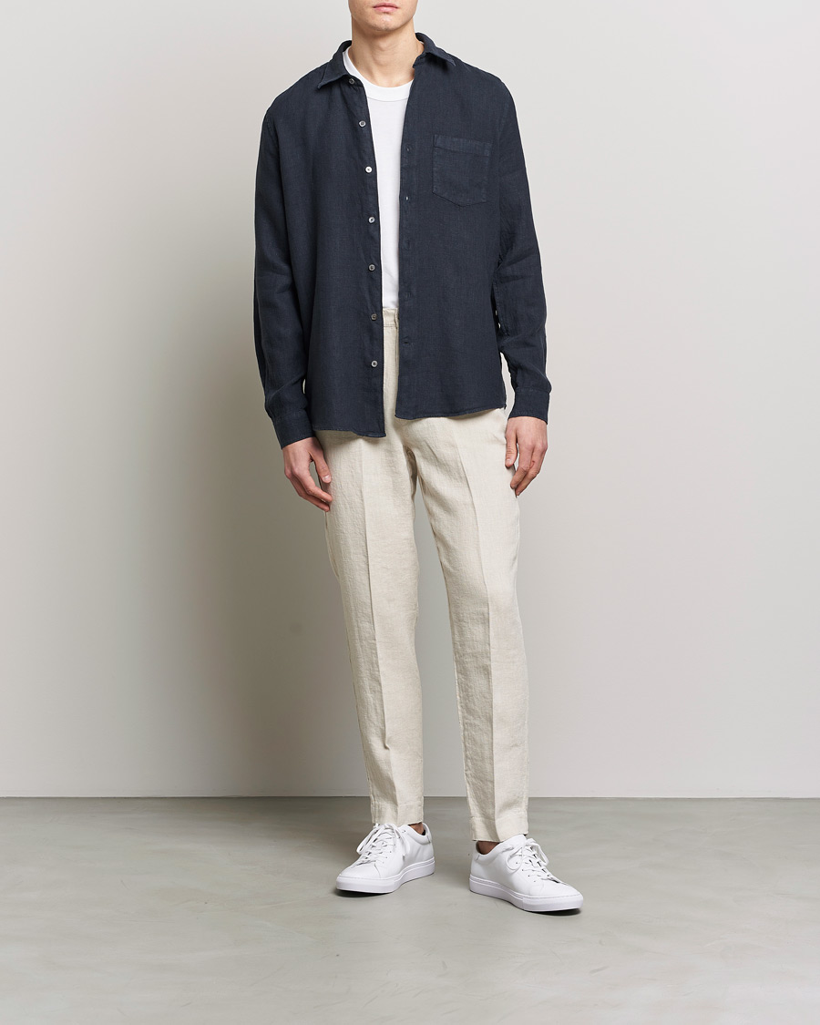 Homme | Pantalons | A Day's March | Madu Linen Trouser Oyster