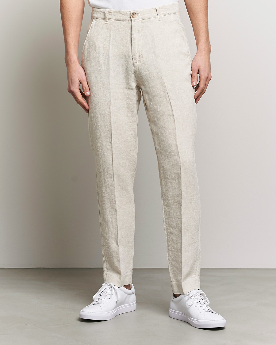 Homme | Pantalons | A Day's March | Madu Linen Trouser Oyster