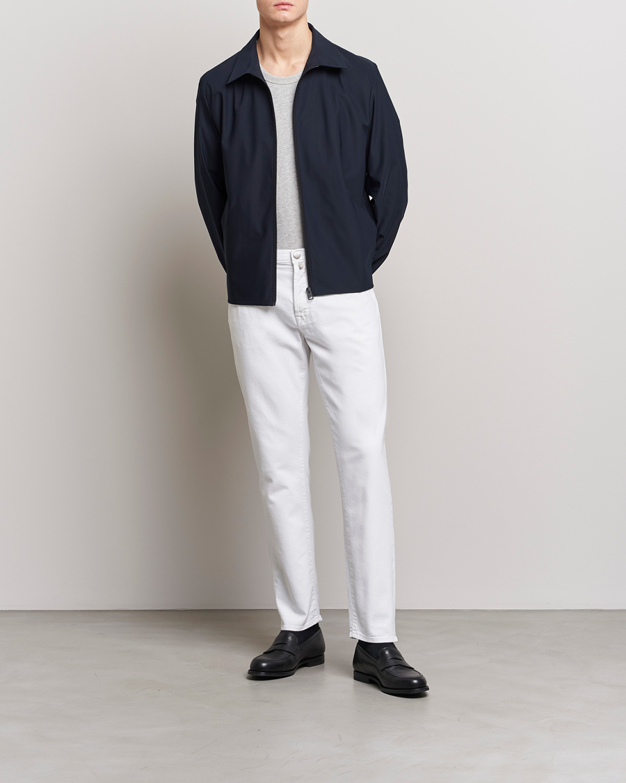 Homme | Pantalons | Incotex | Cotton Stretch 5-Pocket Pants White