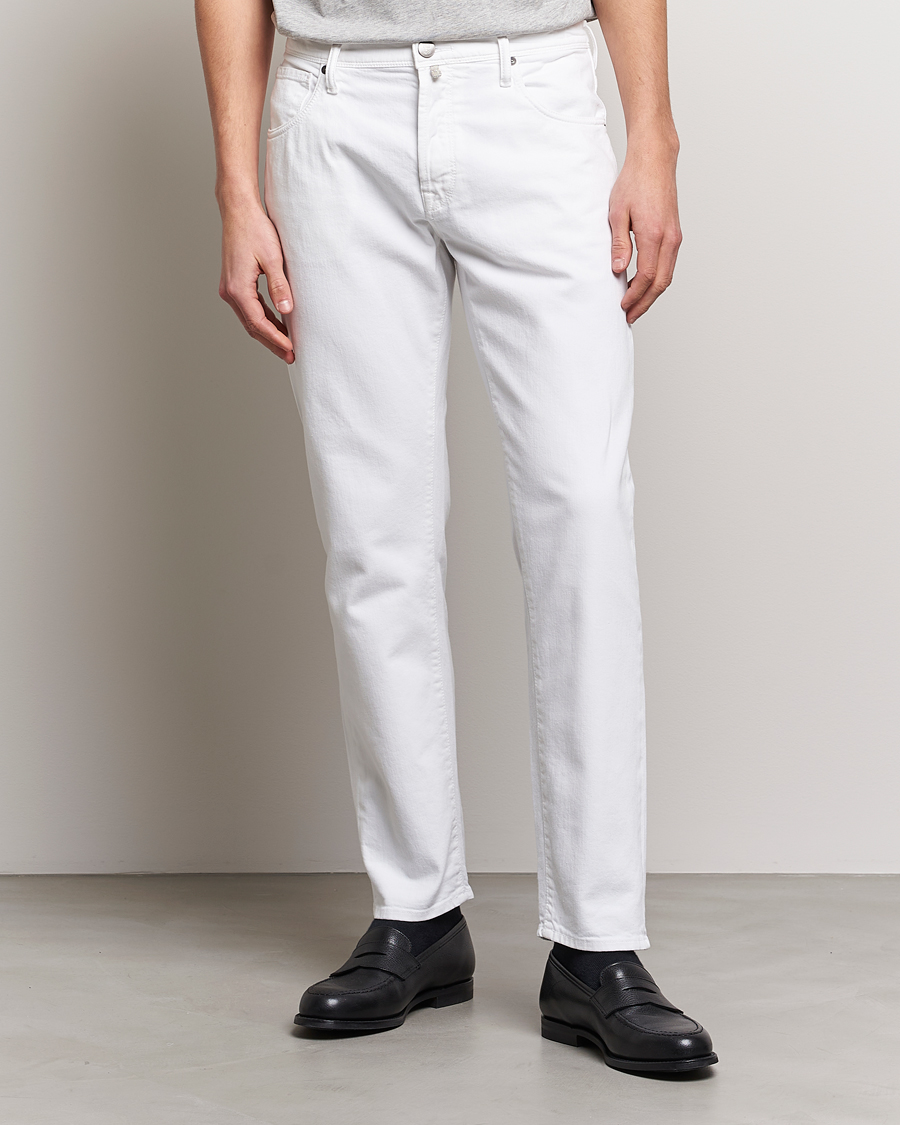 Homme | Pantalons | Incotex | Cotton Stretch 5-Pocket Pants White