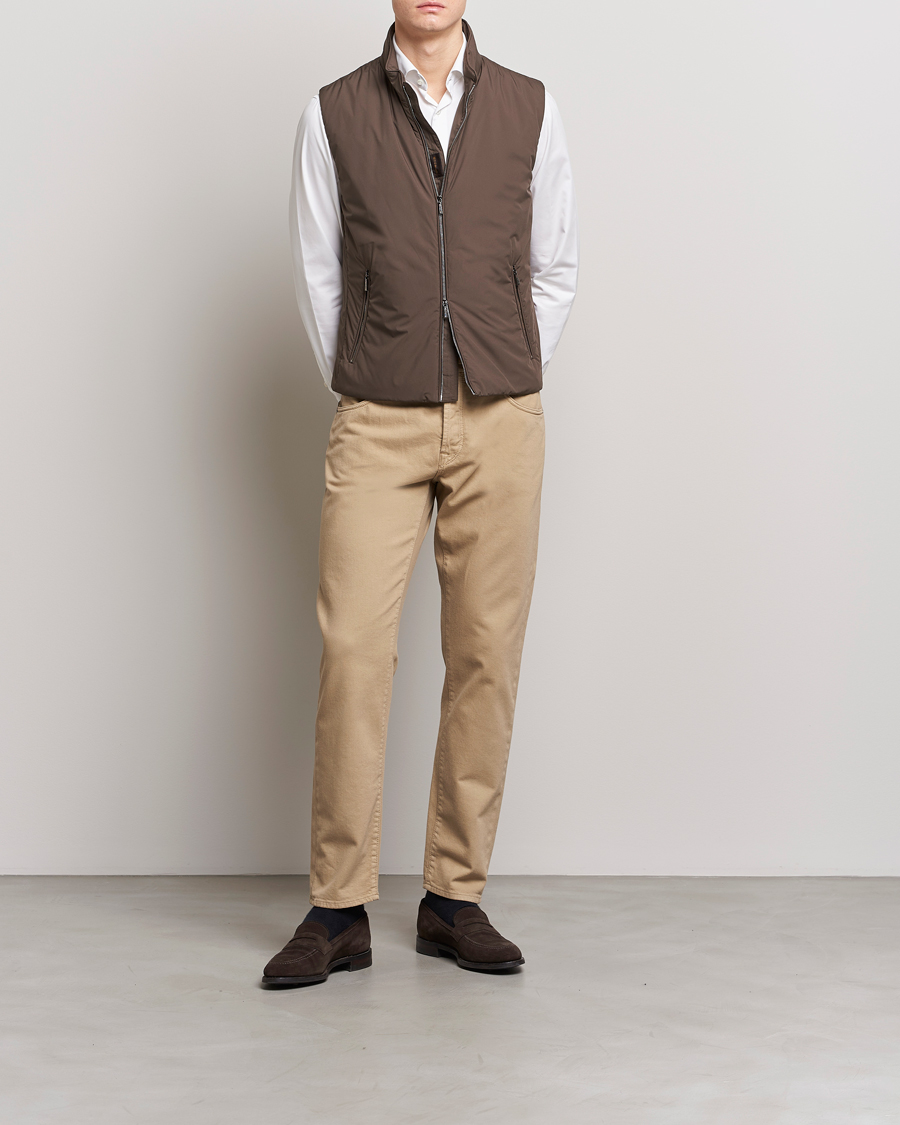 Homme | Pantalons | Incotex | Cotton Stretch 5-Pocket Pants Beige