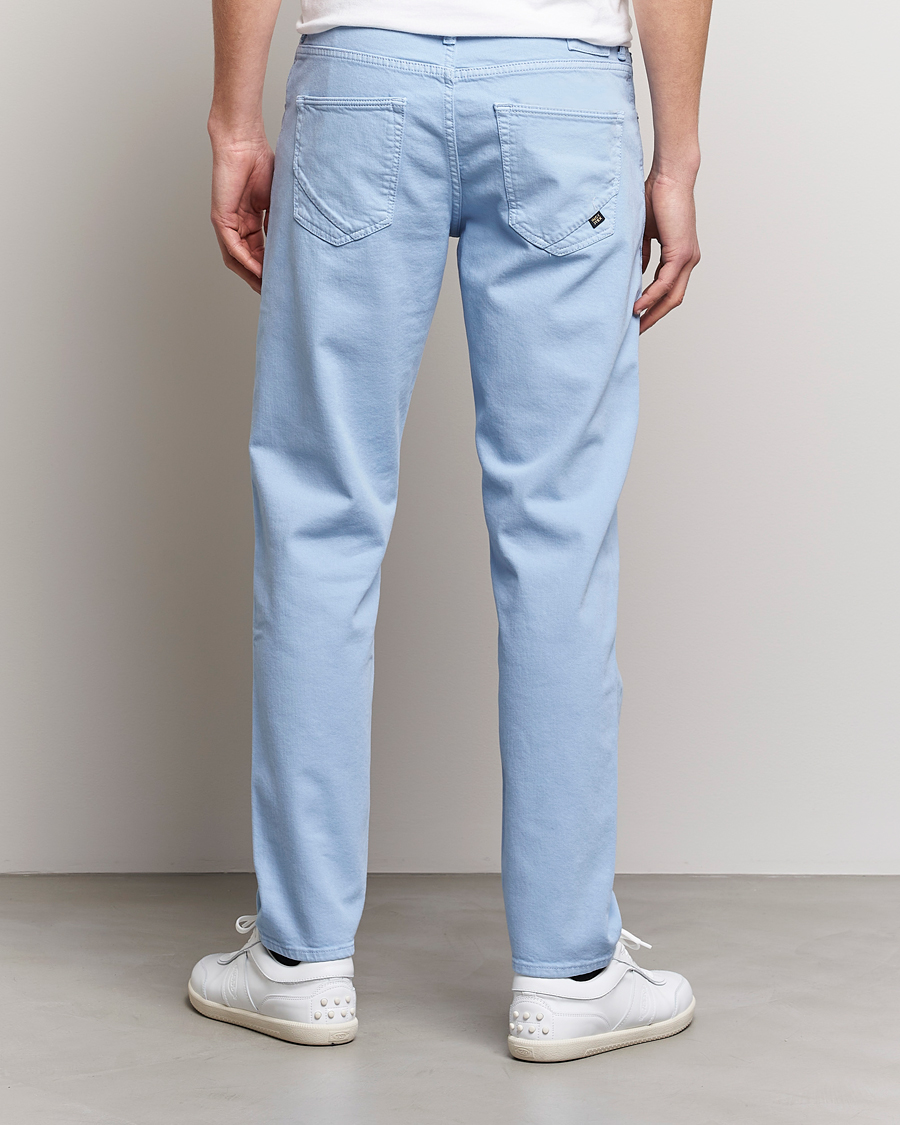 Homme | Pantalons | Incotex | Cotton Stretch 5-Pocket Pants Light Blue
