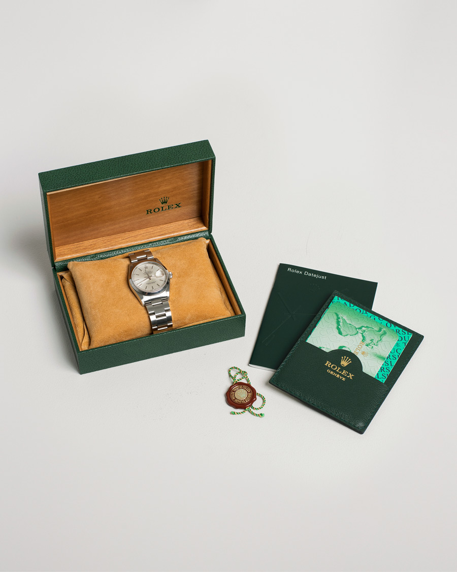 Homme | Rolex Pre-Owned Datejust 16200 Oyster Perpetual Steel Silver | Rolex Pre-Owned | Datejust 16200 Oyster Perpetual Steel Silver