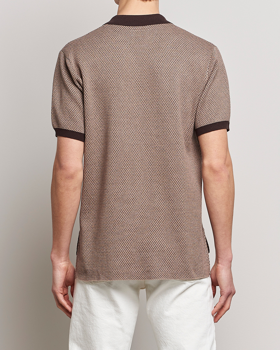 Homme | Polos | BEAMS PLUS | Two-Tone Jacquard Polo Brown