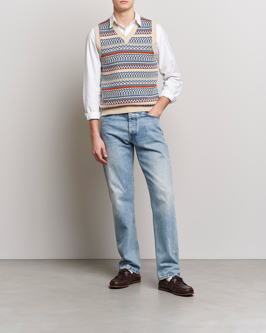 Homme | Pulls Et Tricots | BEAMS PLUS | Knit Fairisle Vest Natural