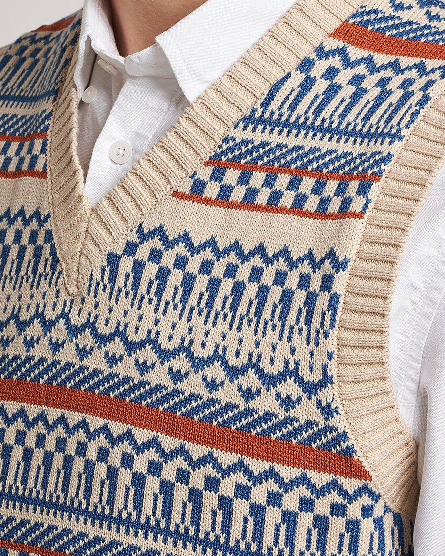 Homme | Pulls Et Tricots | BEAMS PLUS | Knit Fairisle Vest Natural