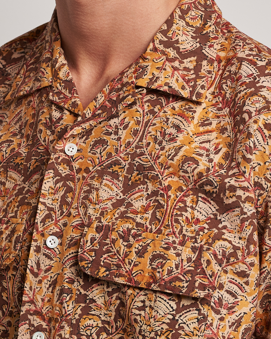 Homme | Chemises | BEAMS PLUS | Block Print Camp Shirt Brown