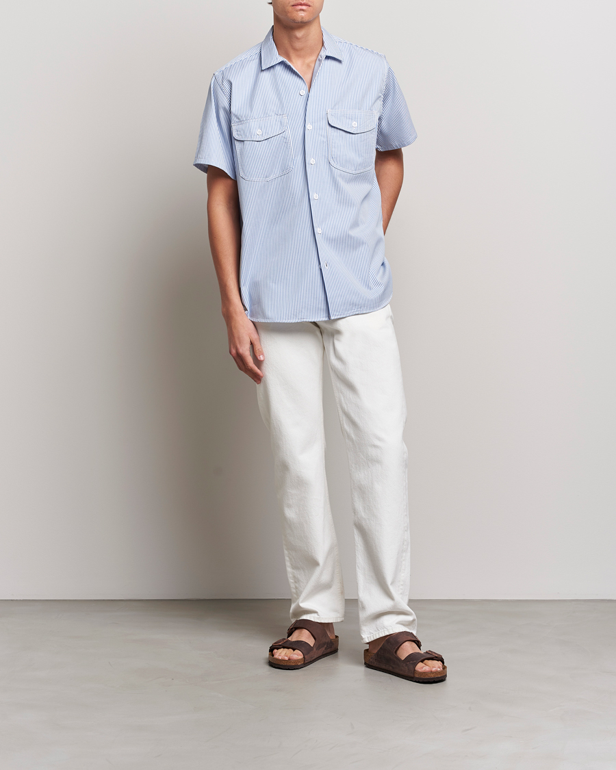 Homme | Chemises | BEAMS PLUS | Short Sleeve Work Shirt Light Blue