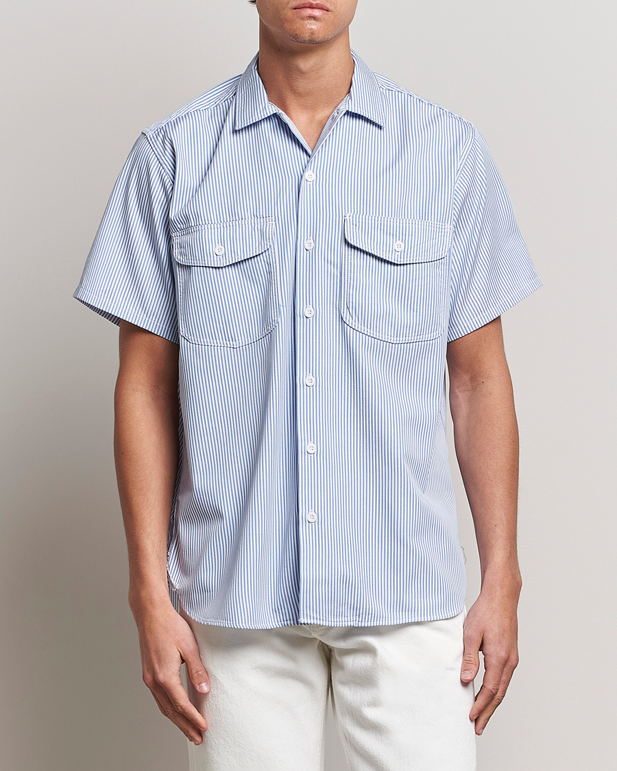 Homme | Chemises | BEAMS PLUS | Short Sleeve Work Shirt Light Blue