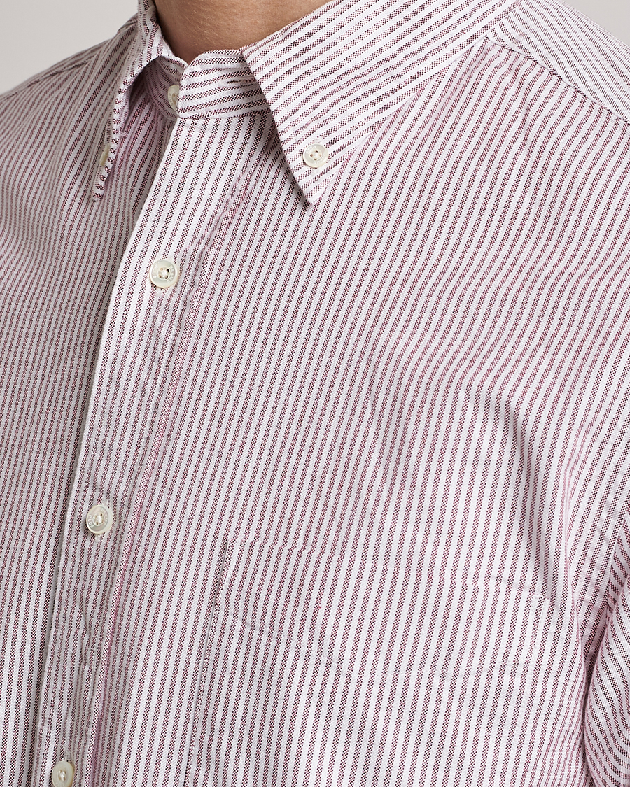 Homme | Chemises | BEAMS PLUS | Oxford Button Down Shirt Wine Stripe