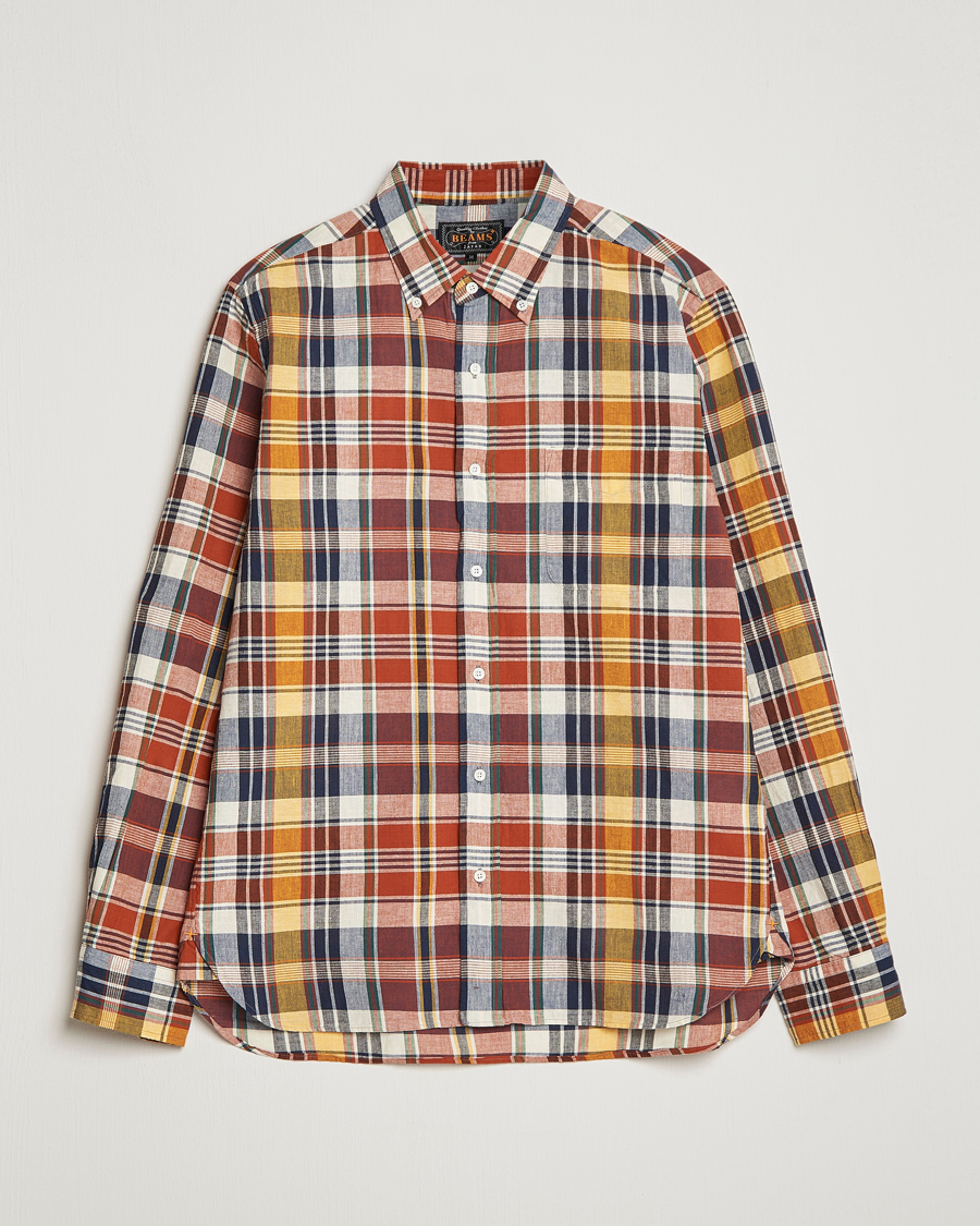 Homme | Chemises | BEAMS PLUS | Indian Madras Button Down Shirt Brown Check