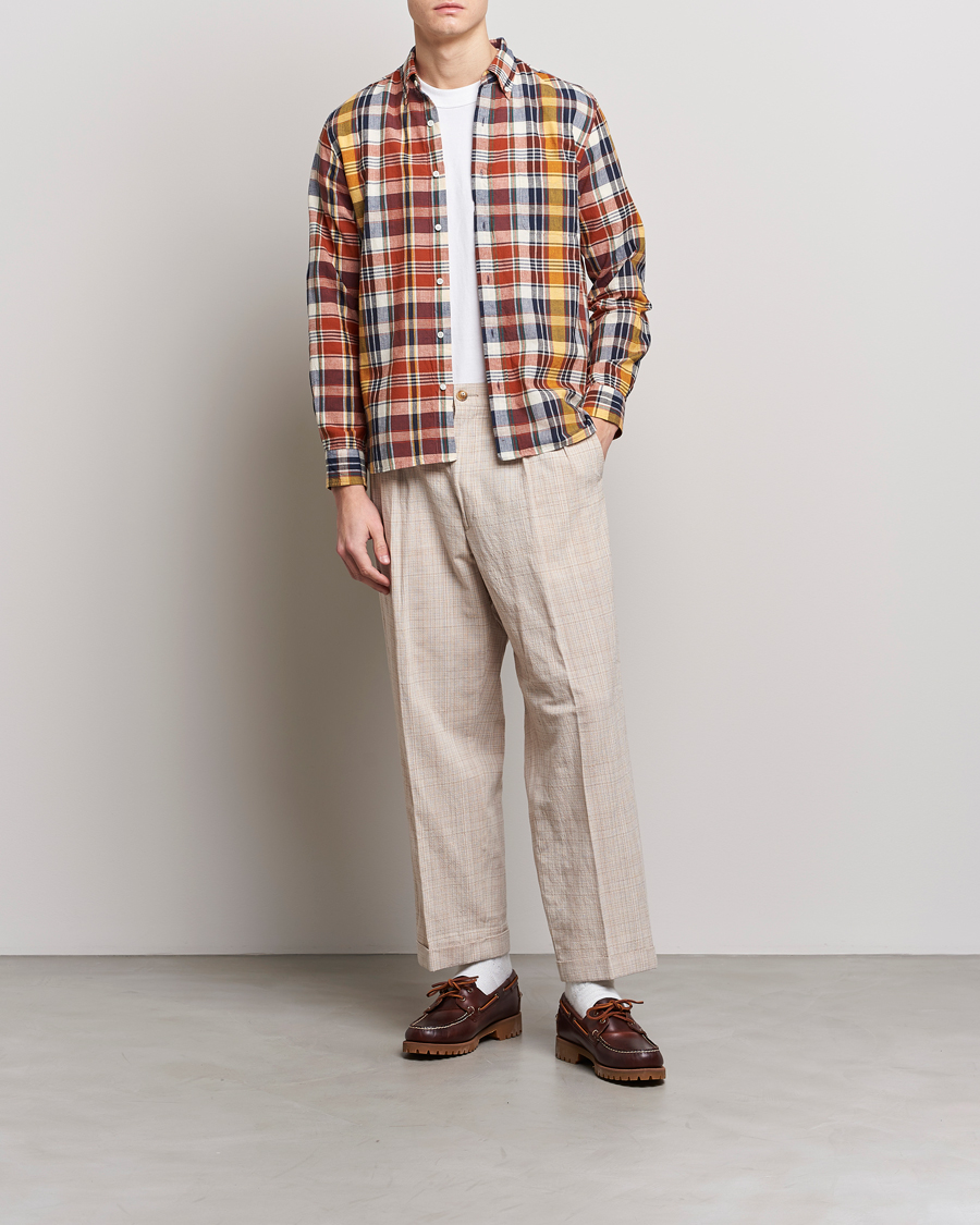 Homme | Chemises | BEAMS PLUS | Indian Madras Button Down Shirt Brown Check