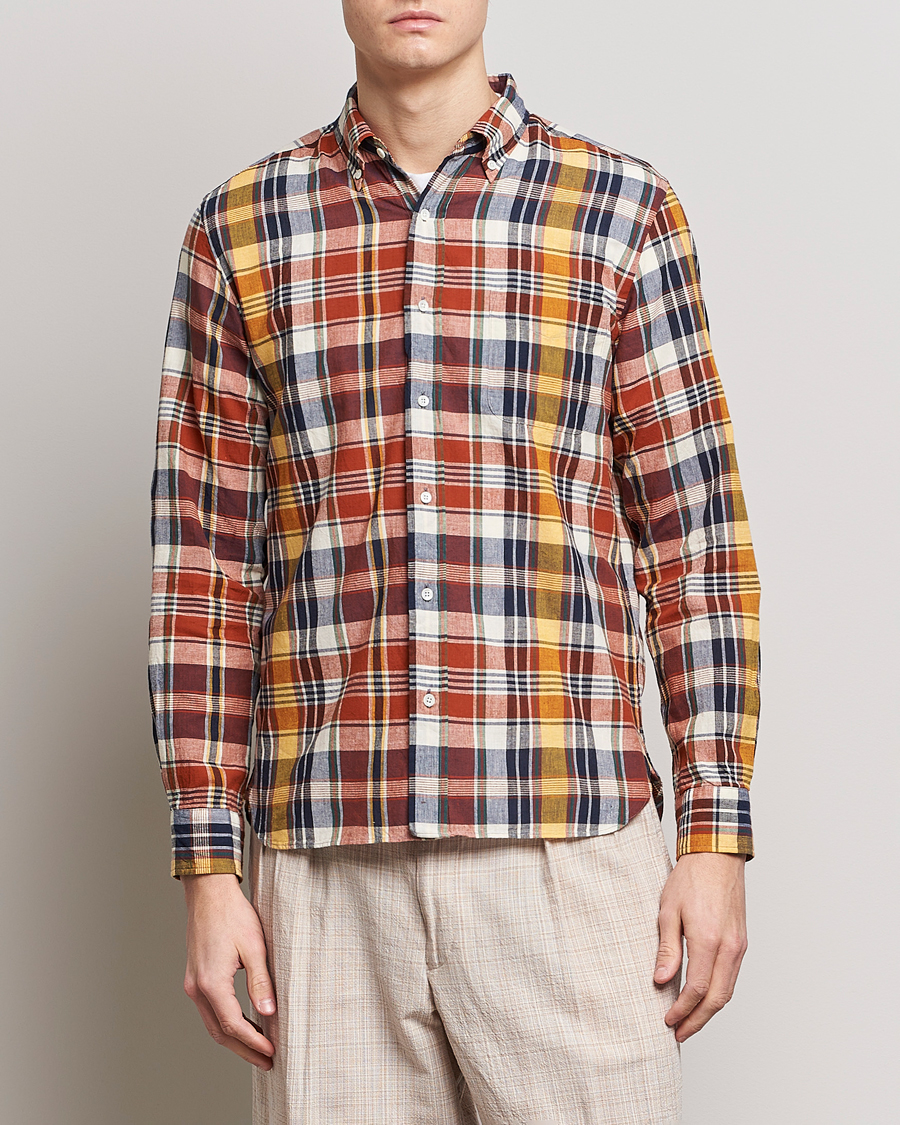 Homme | Chemises | BEAMS PLUS | Indian Madras Button Down Shirt Brown Check