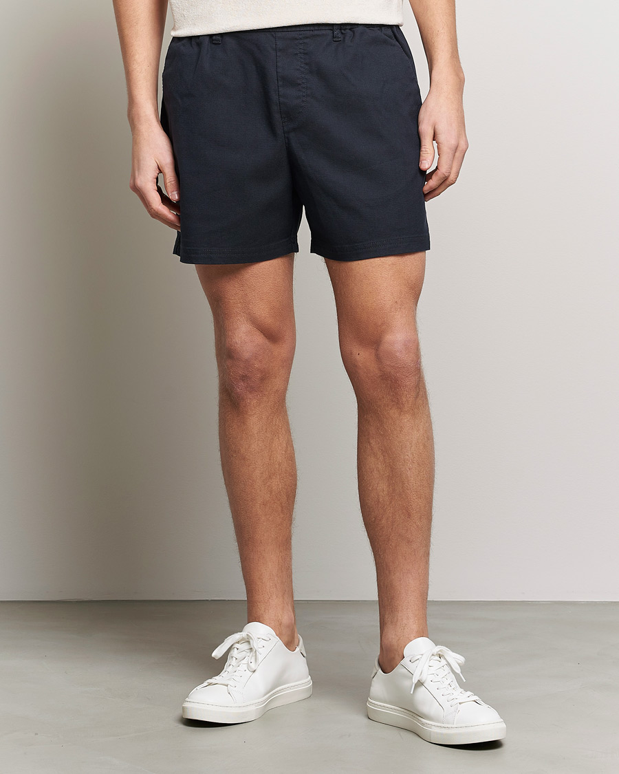 Homme | Shorts | Lyle & Scott | Textured Shorts Dark Navy