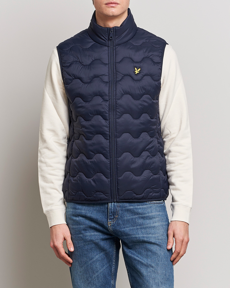 Homme | Gilets | Lyle & Scott | Crest Quilted Gilet Vest Dark Navy