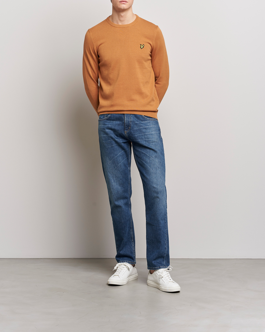 Homme | Pulls Et Tricots | Lyle & Scott | Crew Neck Cotton Sweater Sand Burned