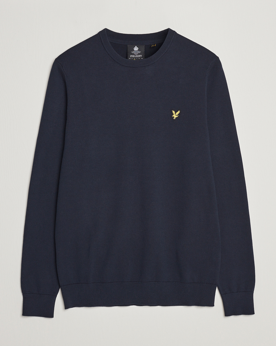 Homme | Pulls Et Tricots | Lyle & Scott | Crew Neck Cotton Sweater Dark Navy