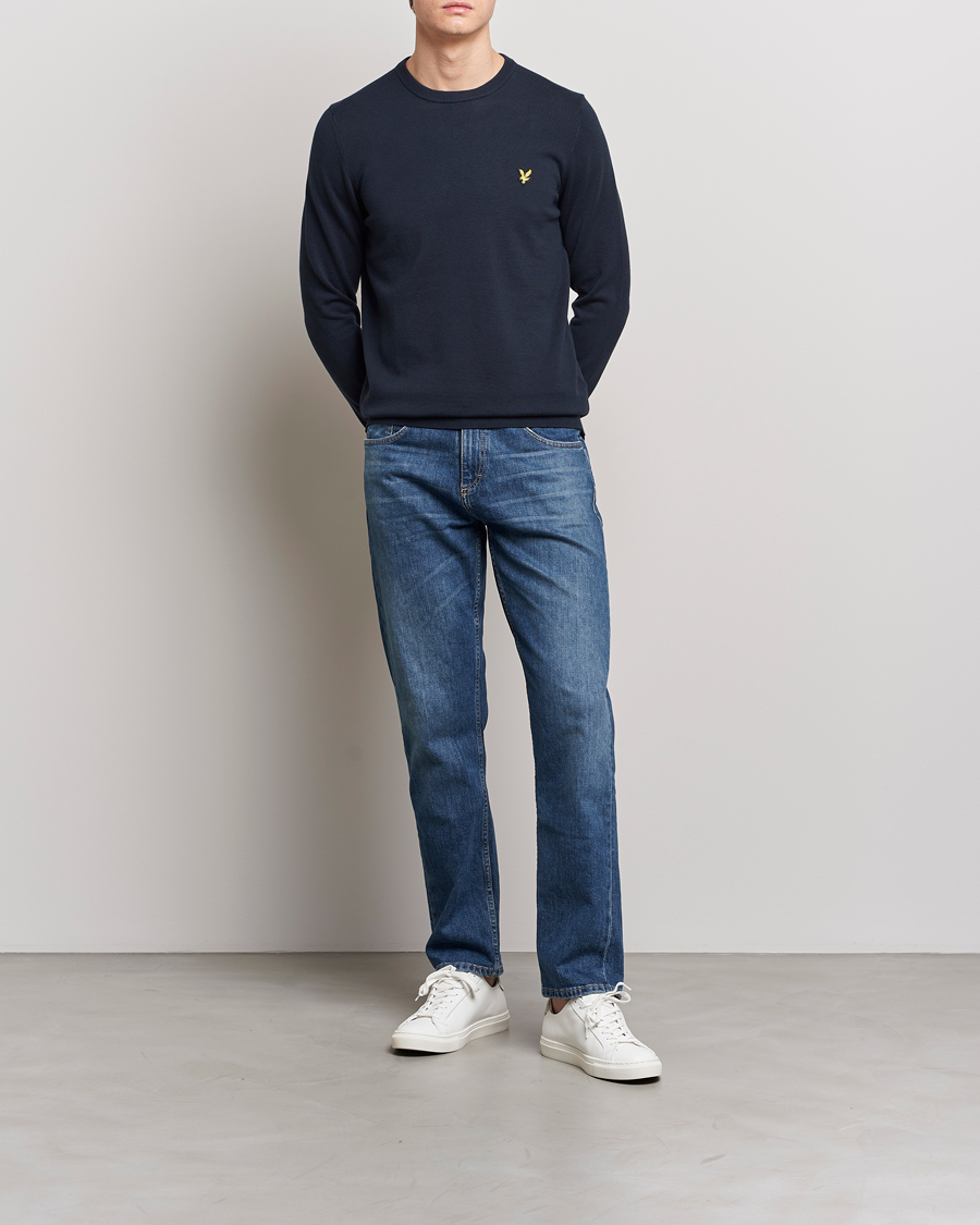 Homme | Pulls Et Tricots | Lyle & Scott | Crew Neck Cotton Sweater Dark Navy
