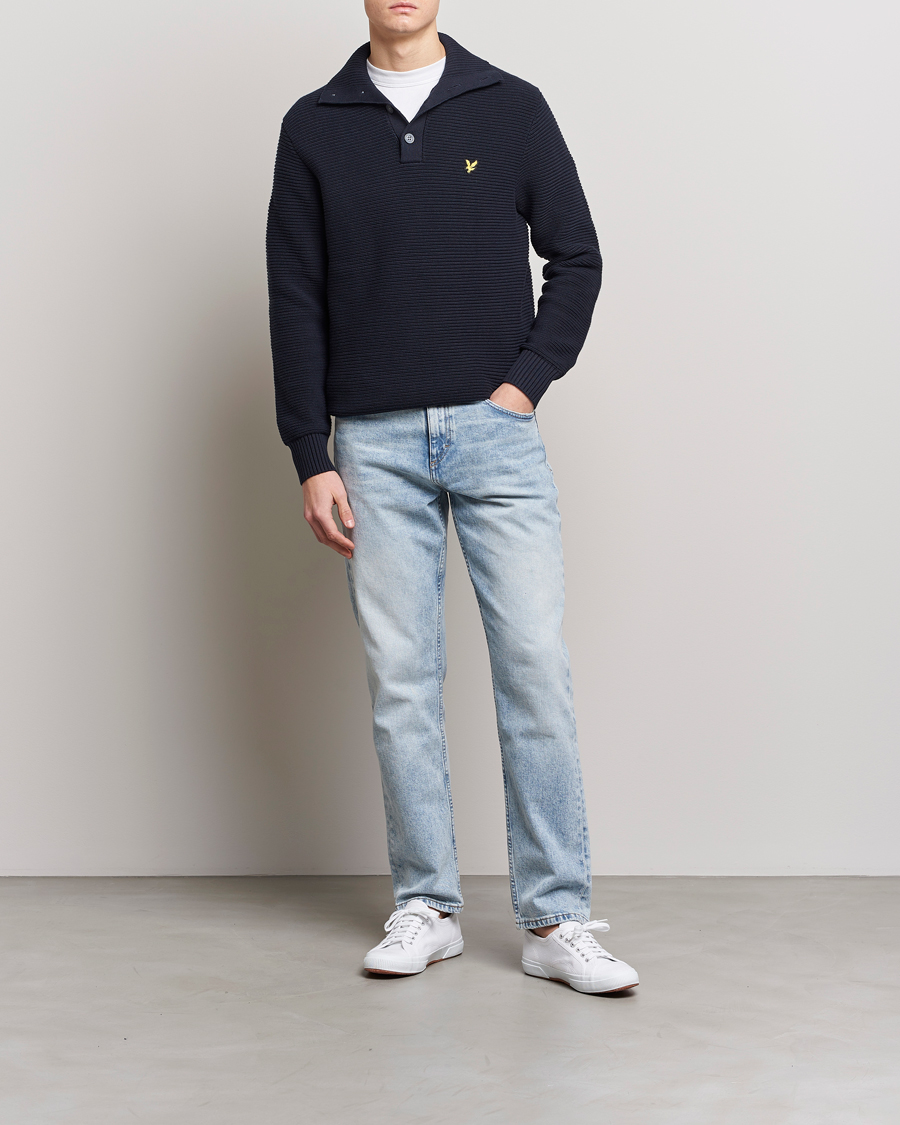 Homme | Pulls Et Tricots | Lyle & Scott | Chunky Ribbed Button Knit Dark Navy