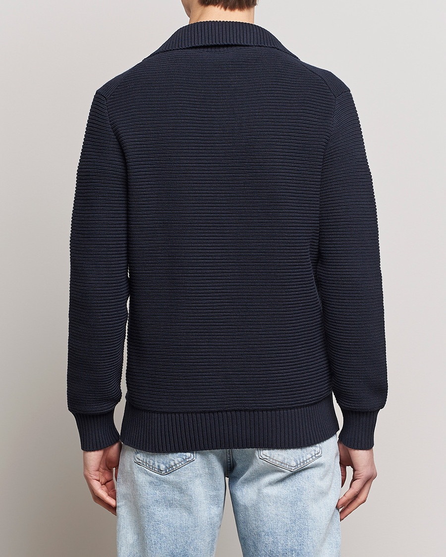 Homme | Pulls Et Tricots | Lyle & Scott | Chunky Ribbed Button Knit Dark Navy