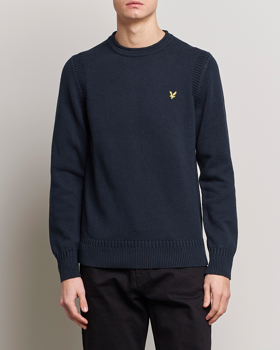 Homme | Pulls Et Tricots | Lyle & Scott | Soef Rll Mock Neck Sweater Dark Navy