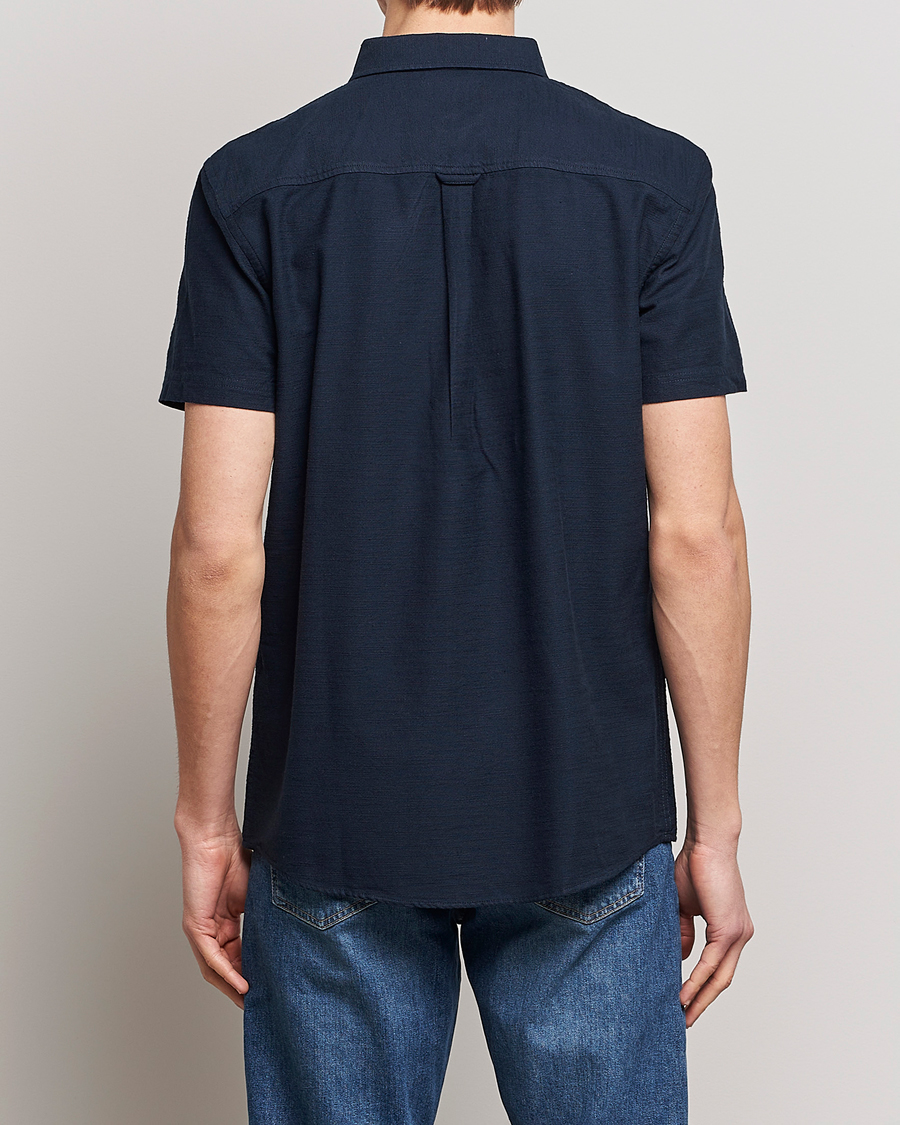 Homme | Chemises | Lyle & Scott | Cotton Slub Short Sleeve Shirt Dark Navy