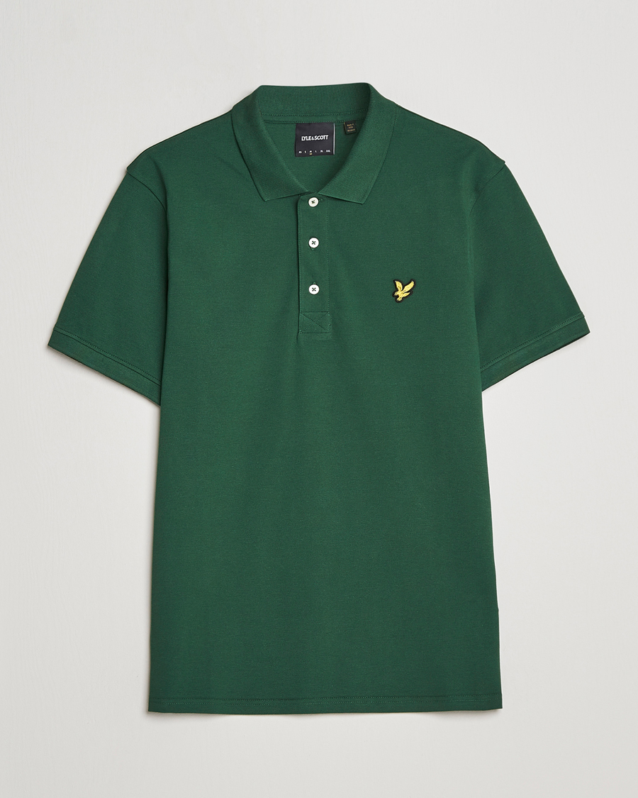 Homme | Polos | Lyle & Scott | Plain Pique Polo English Green