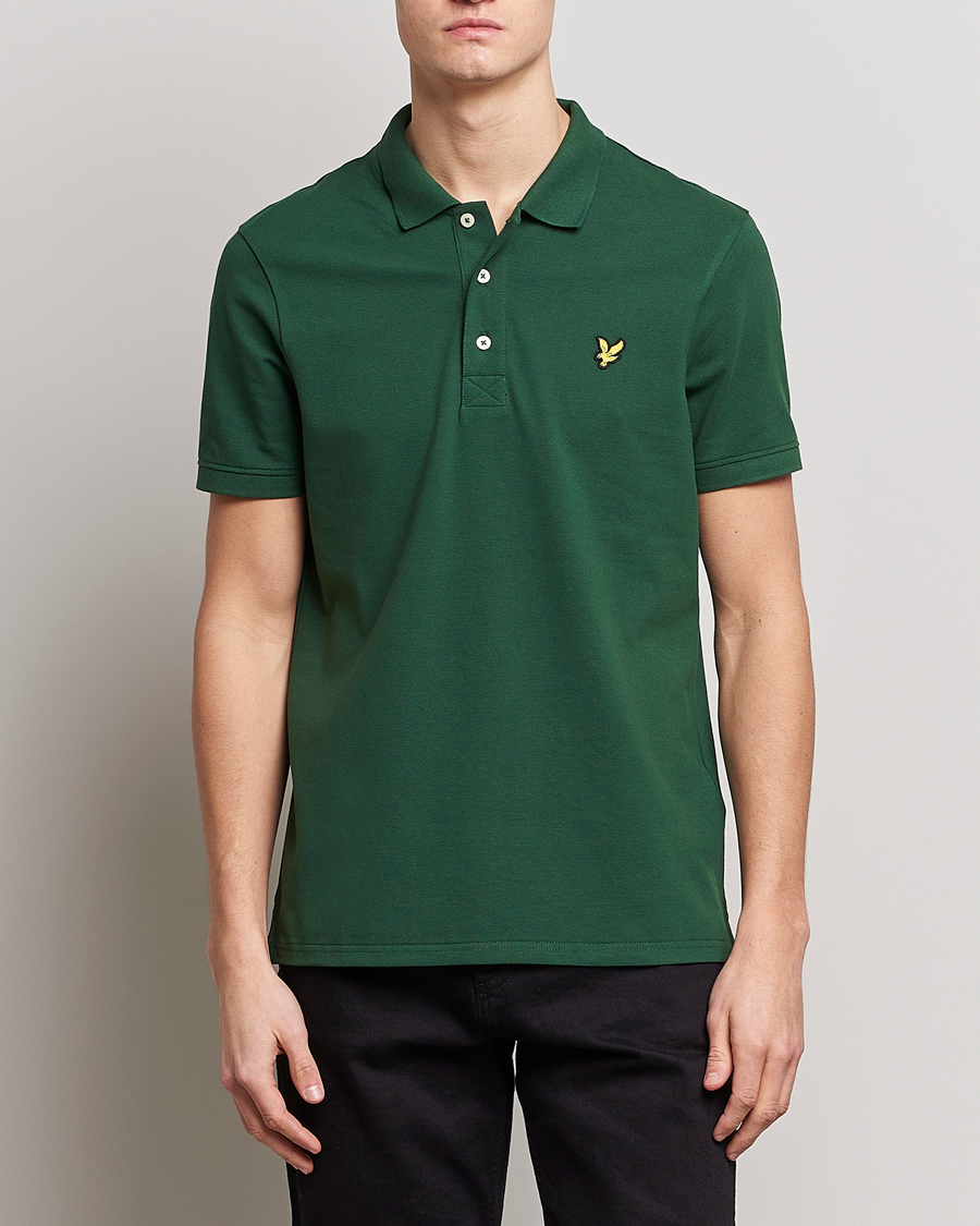 Homme | Polos | Lyle & Scott | Plain Pique Polo English Green