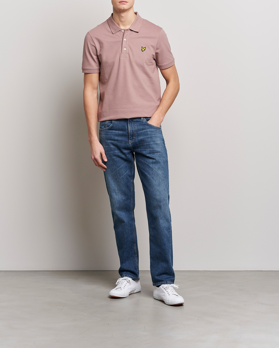 Homme | Polos | Lyle & Scott | Plain Pique Polo Hutton Pink