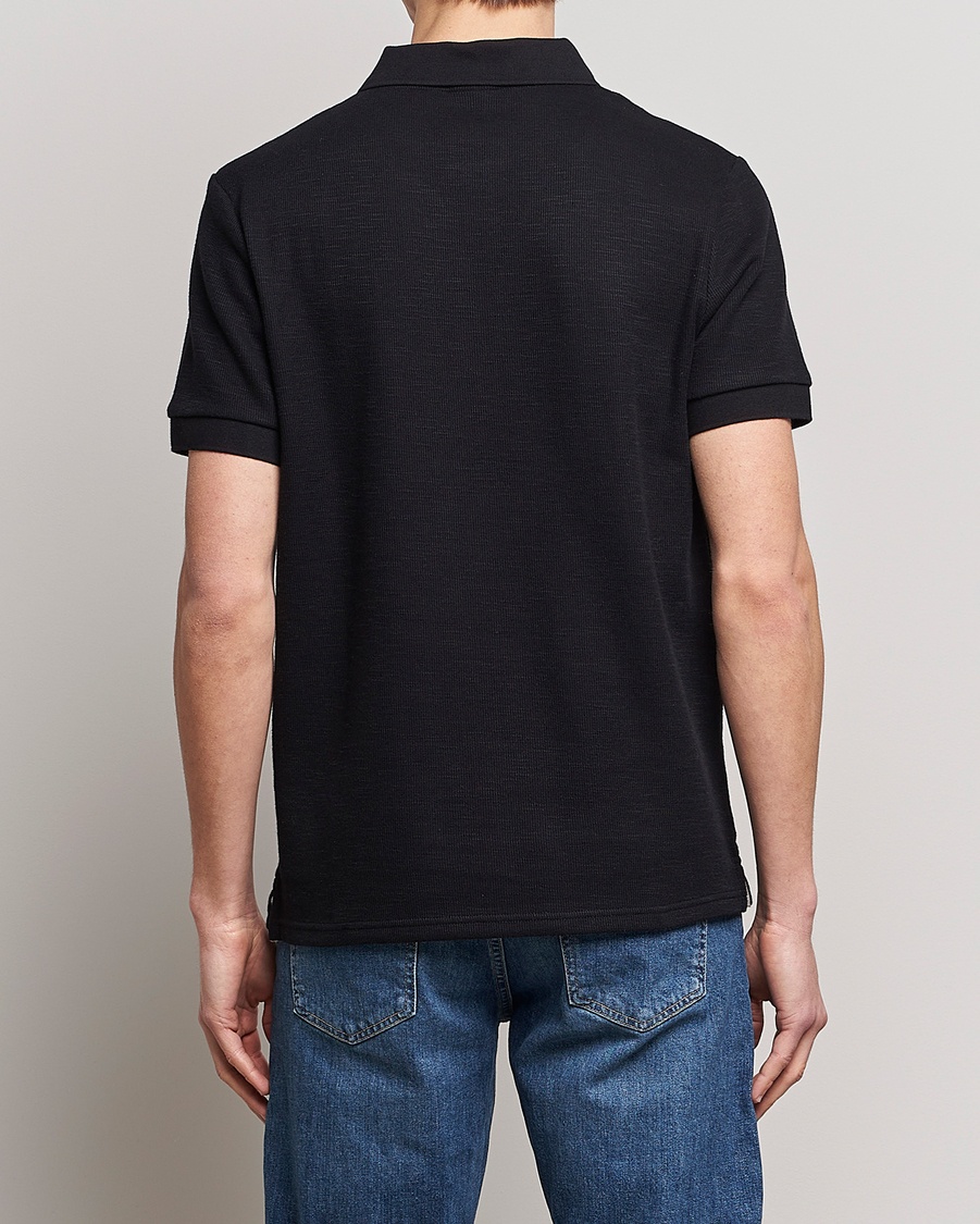 Homme | Polos | Lyle & Scott | Cuffed Pique Polo Jet Black