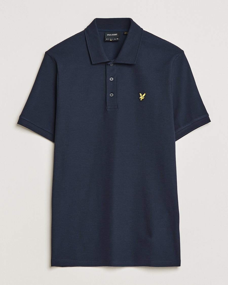 Homme | Polos | Lyle & Scott | Milano Trim Pique Polo Dark Navy