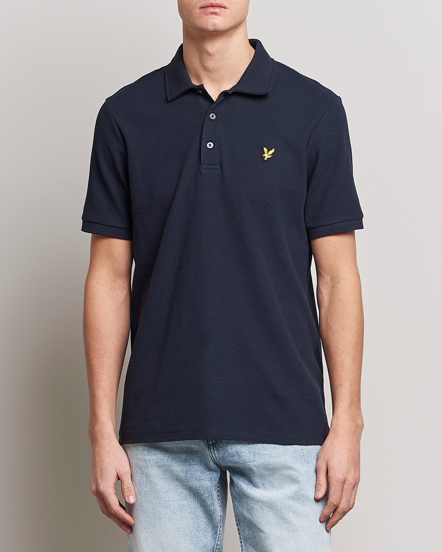 Homme | Polos | Lyle & Scott | Milano Trim Pique Polo Dark Navy