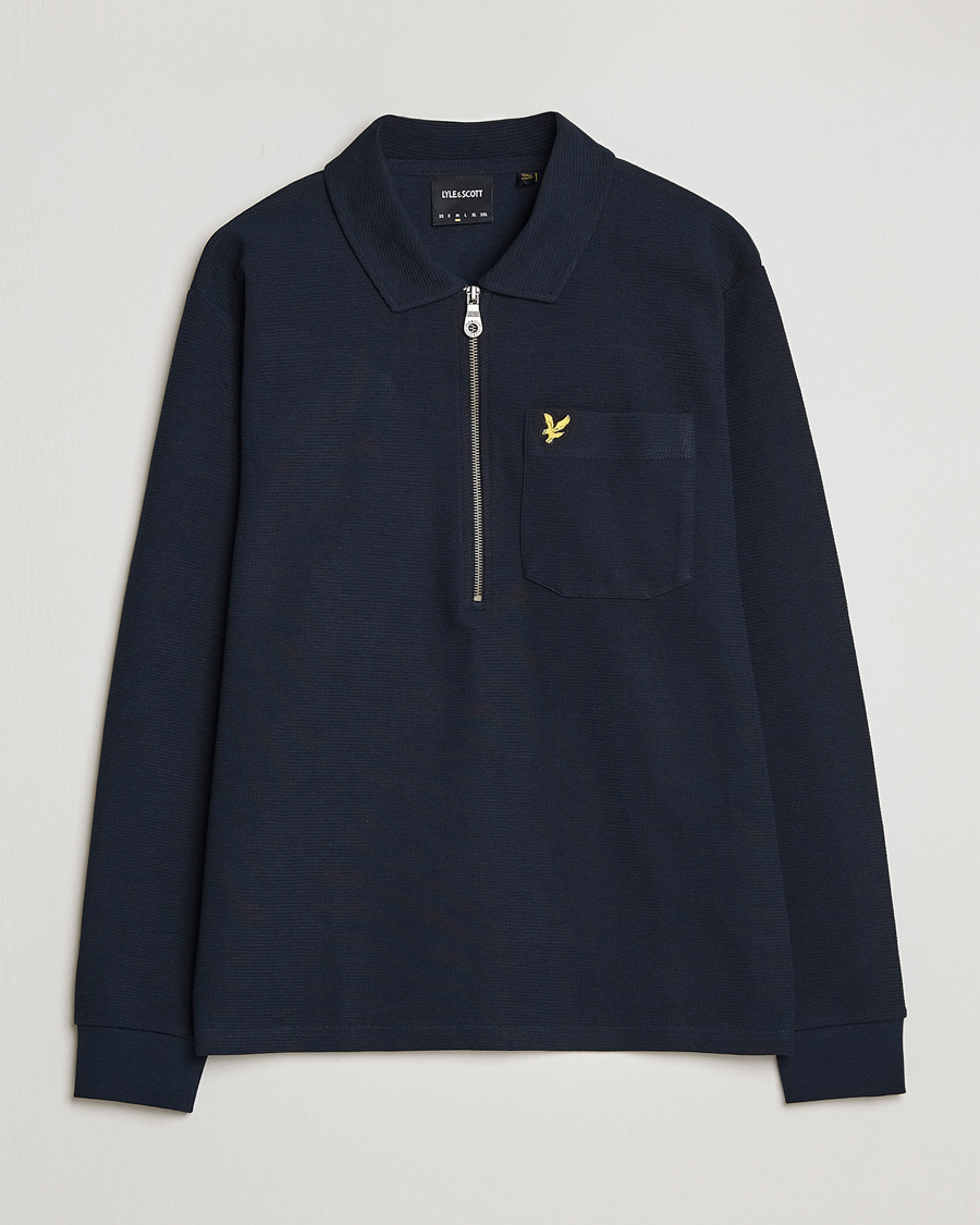 Homme | Pulls Et Tricots | Lyle & Scott | Crest Half Zip Sweater Dark Navy