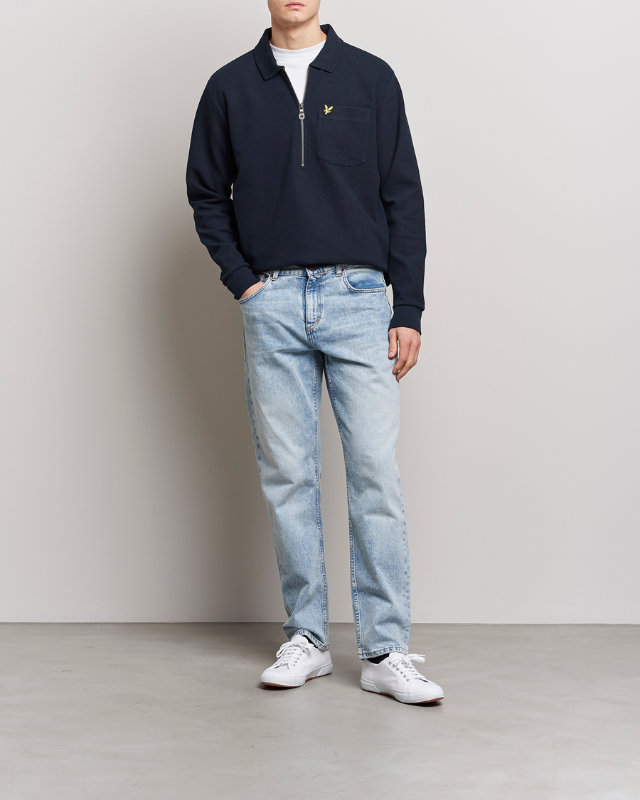 Homme | Pulls Et Tricots | Lyle & Scott | Crest Half Zip Sweater Dark Navy