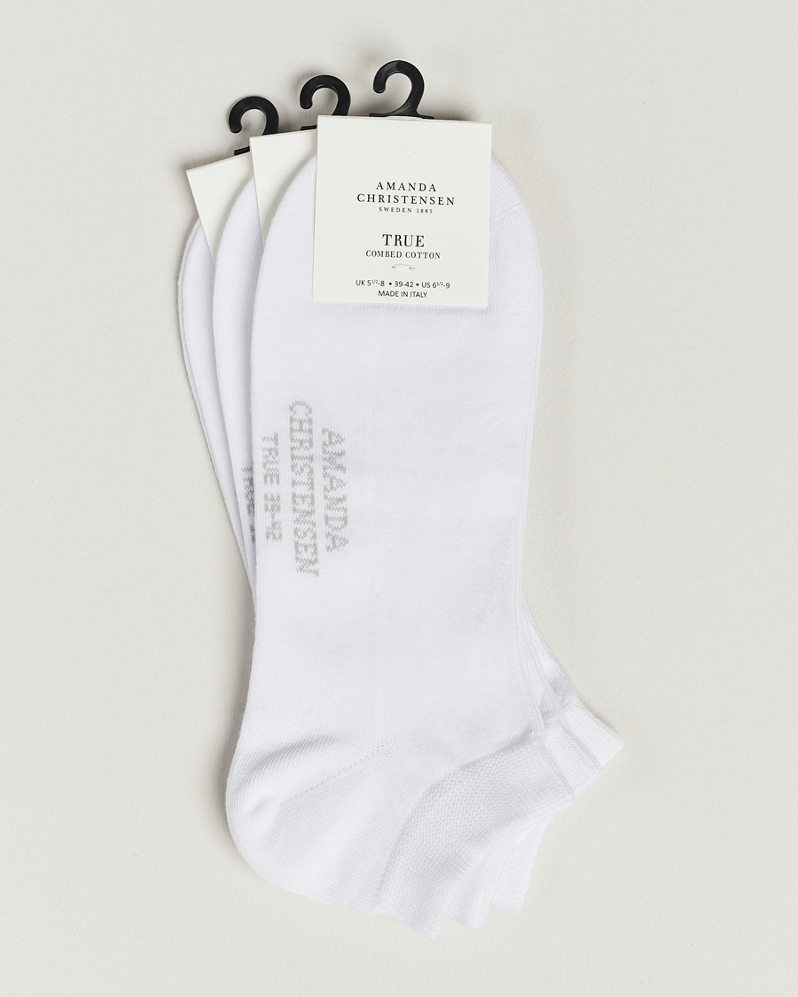 Homme | Sous-Vêtements Et Chaussettes | Amanda Christensen | 3-Pack True Cotton Sneaker Socks White
