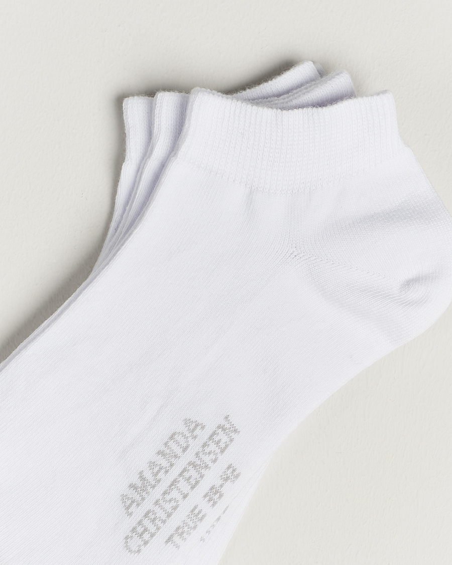 Homme | Sections | Amanda Christensen | 3-Pack True Cotton Sneaker Socks White