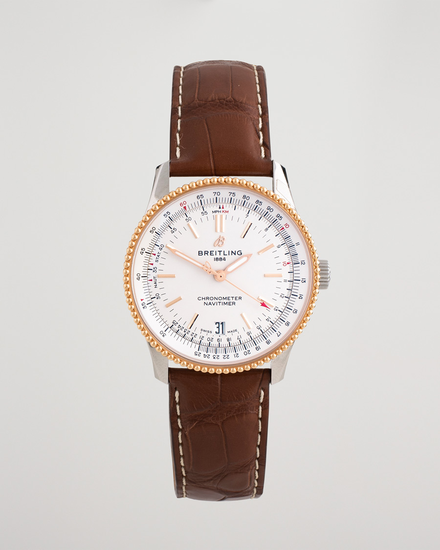 Homme | Pre-Owned & Vintage Watches | Breitling Pre-Owned | Navitimer38 U17325211G1P1 Steel White
