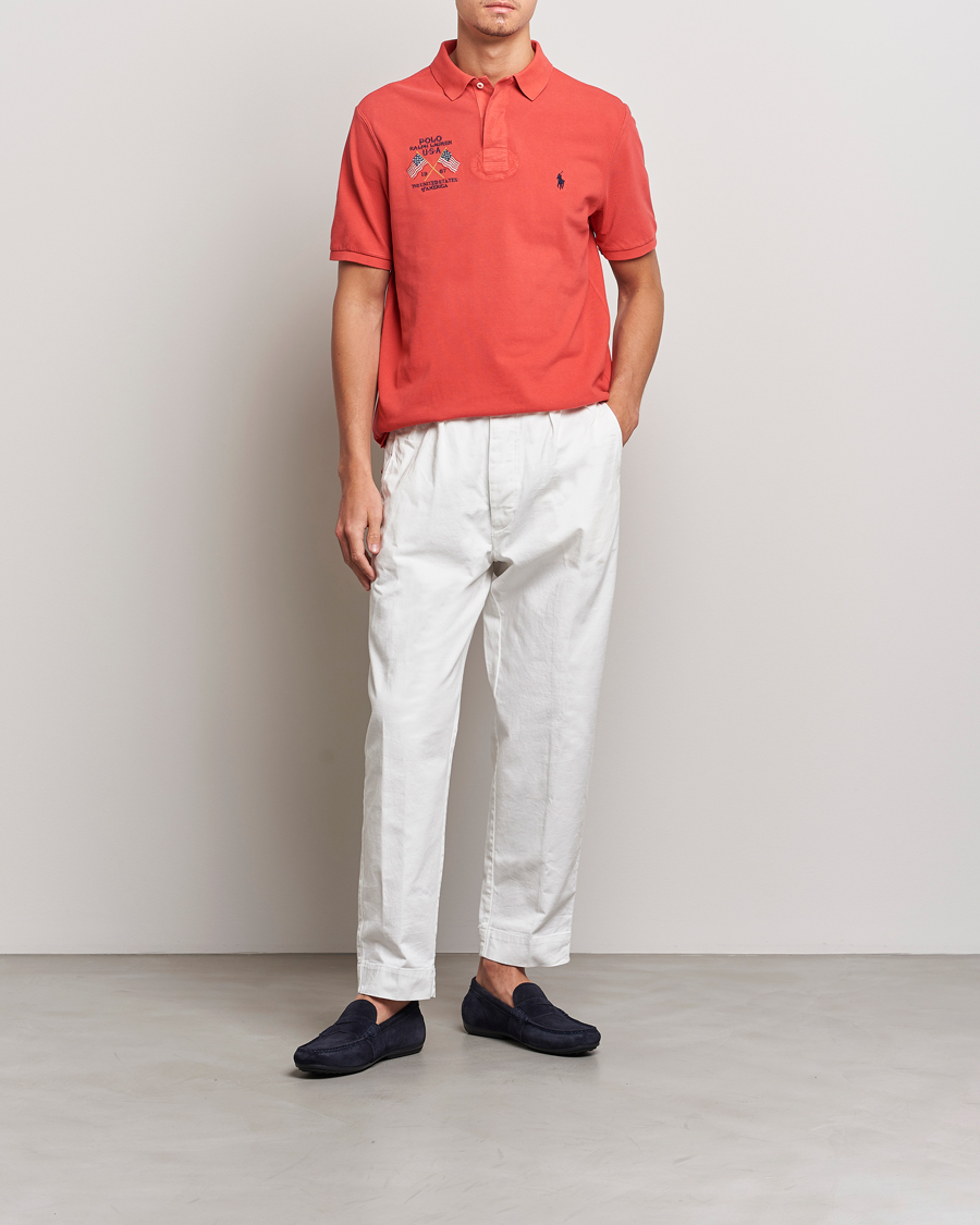 Homme | Polos | Polo Ralph Lauren | Classic Fit Flag Polo Evening Post Red