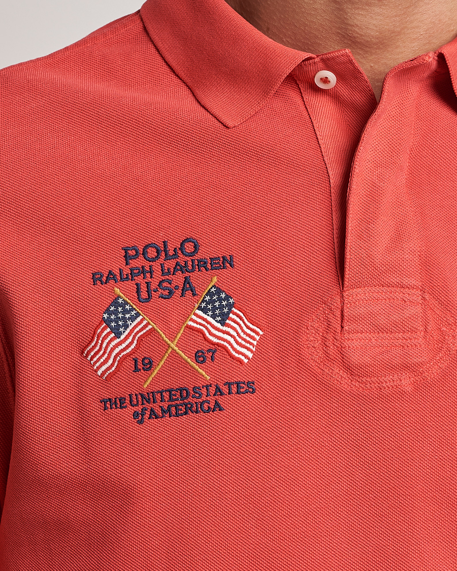 Homme | Polos | Polo Ralph Lauren | Classic Fit Flag Polo Evening Post Red