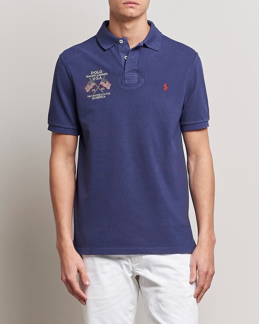 Homme | Polos | Polo Ralph Lauren | Classic Fit Flag Polo Boathouse Navy