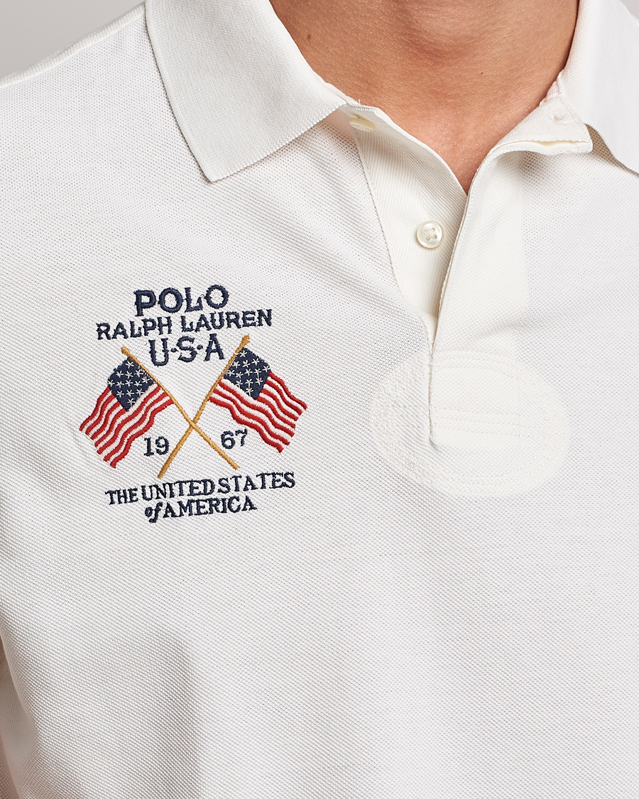 Homme | Polos | Polo Ralph Lauren | Classic Fit Flag Polo Nevis White