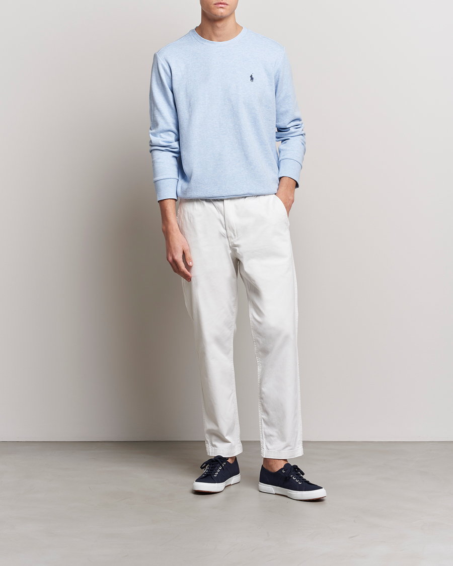 Homme | Pulls Et Tricots | Polo Ralph Lauren | Double Knitted Jersey Sweatshirt Elite Blue Heather