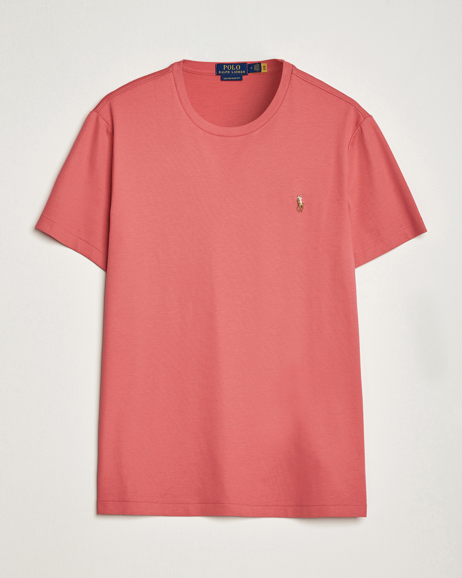 Homme | T-shirts | Polo Ralph Lauren | Luxury Pima Cotton Crew Neck T-Shirt Red Sky