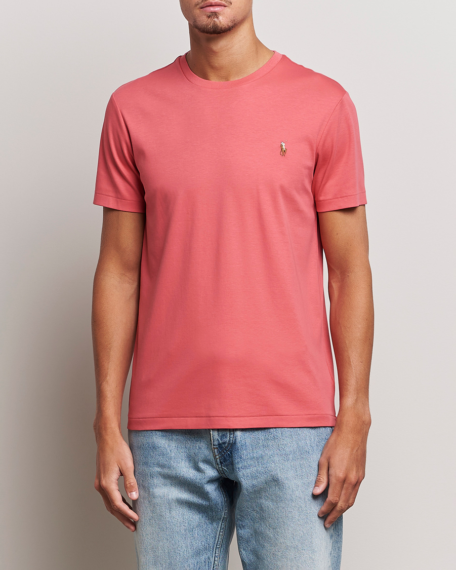 Homme | T-shirts | Polo Ralph Lauren | Luxury Pima Cotton Crew Neck T-Shirt Red Sky