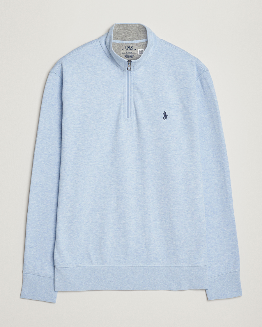 Homme | Pulls Et Tricots | Polo Ralph Lauren | Tech Double Knit Half Zip Office Blue Heather