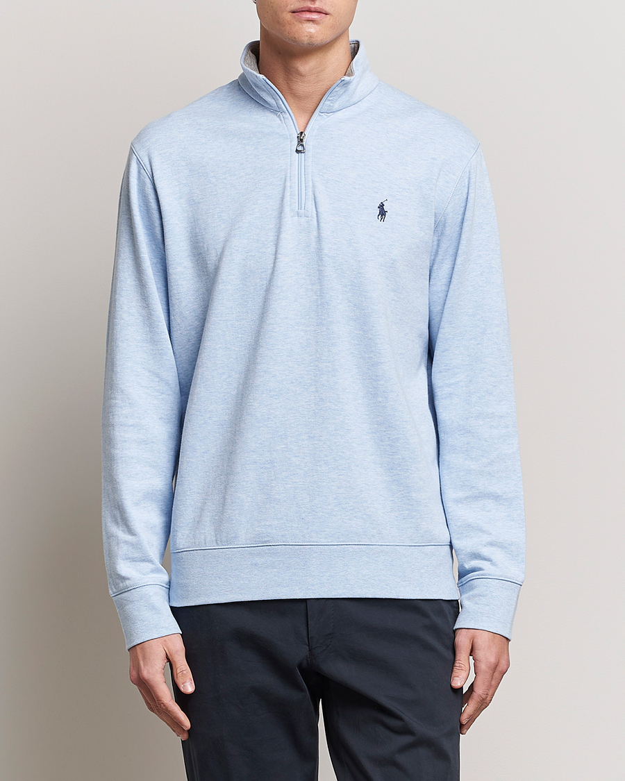 Homme | Pulls Et Tricots | Polo Ralph Lauren | Tech Double Knit Half Zip Office Blue Heather