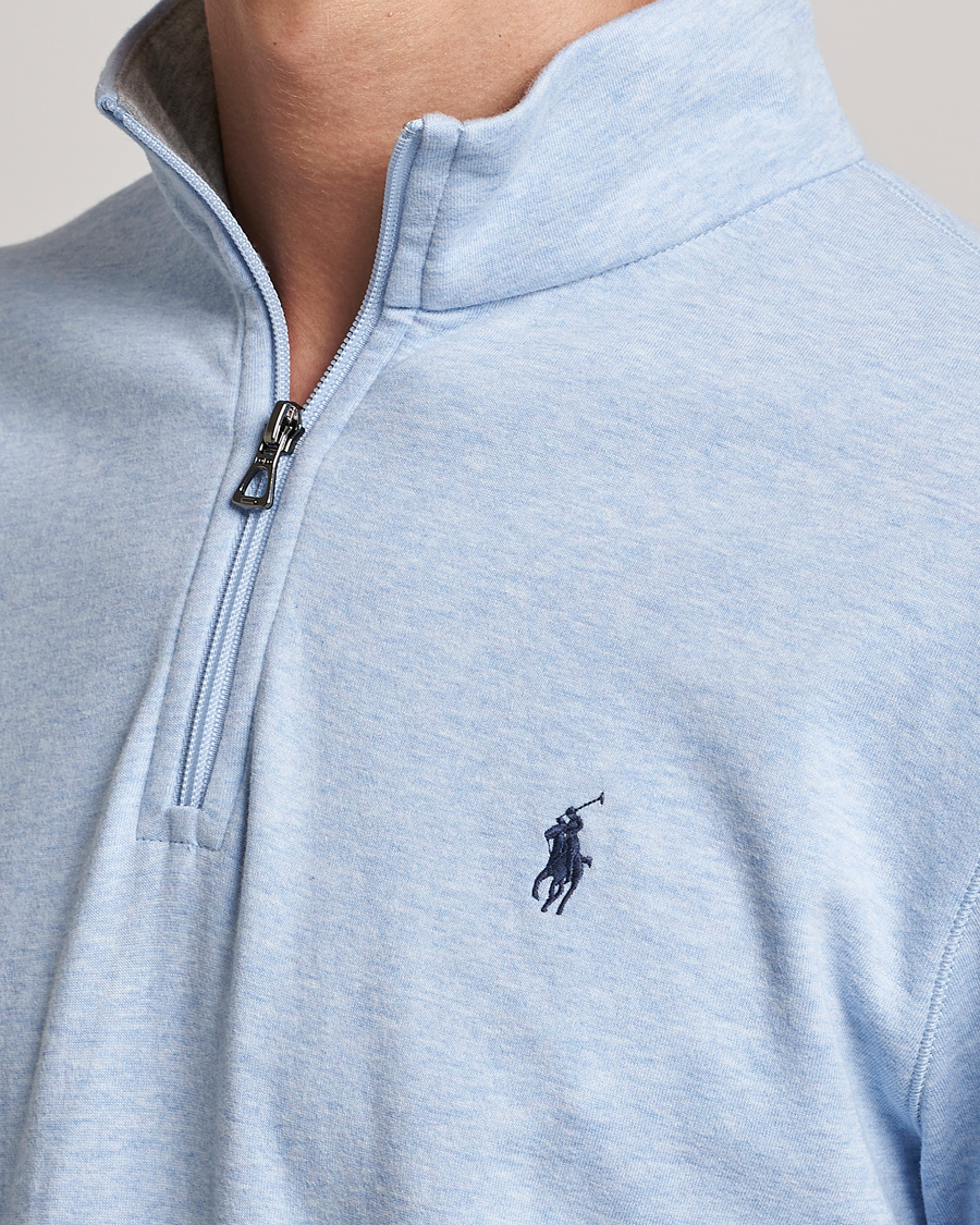 Homme | Pulls Et Tricots | Polo Ralph Lauren | Tech Double Knit Half Zip Office Blue Heather